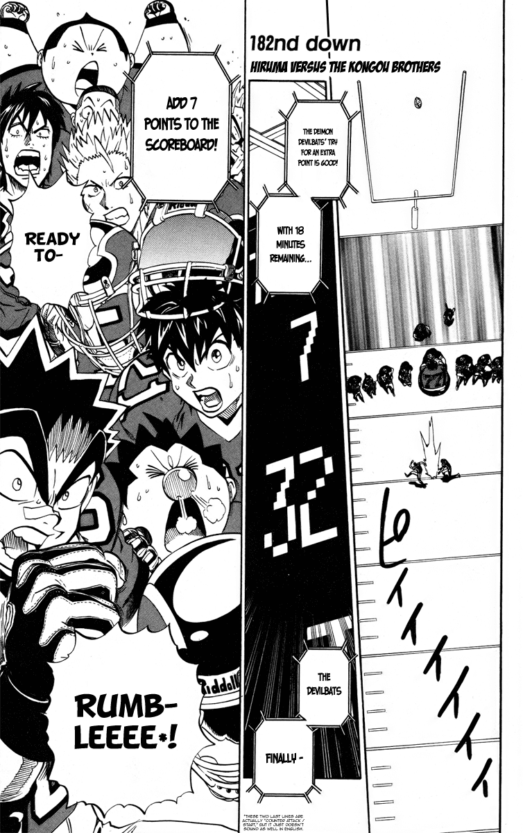 Eyeshield 21 Chapter 182 page 2 - Chapter 182: Hiruma vs. Kongo Siblings