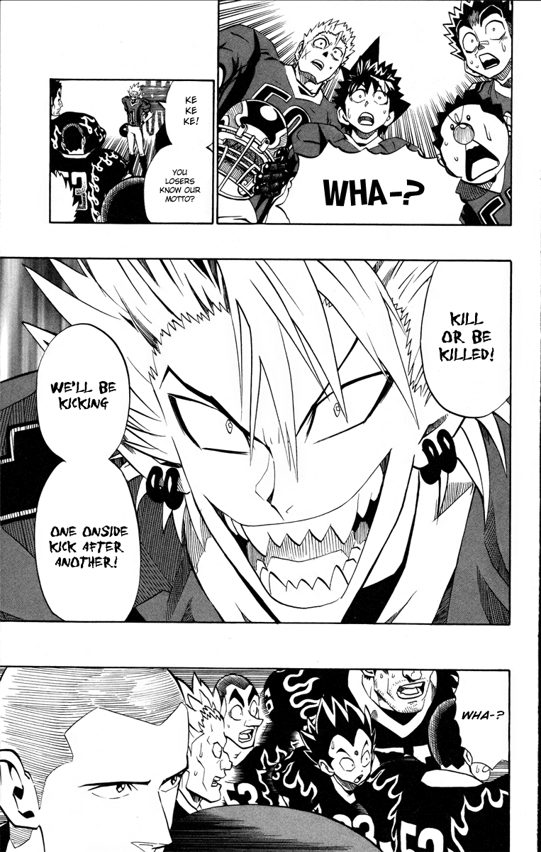 Eyeshield 21 Chapter 182 page 4 - Chapter 182: Hiruma vs. Kongo Siblings