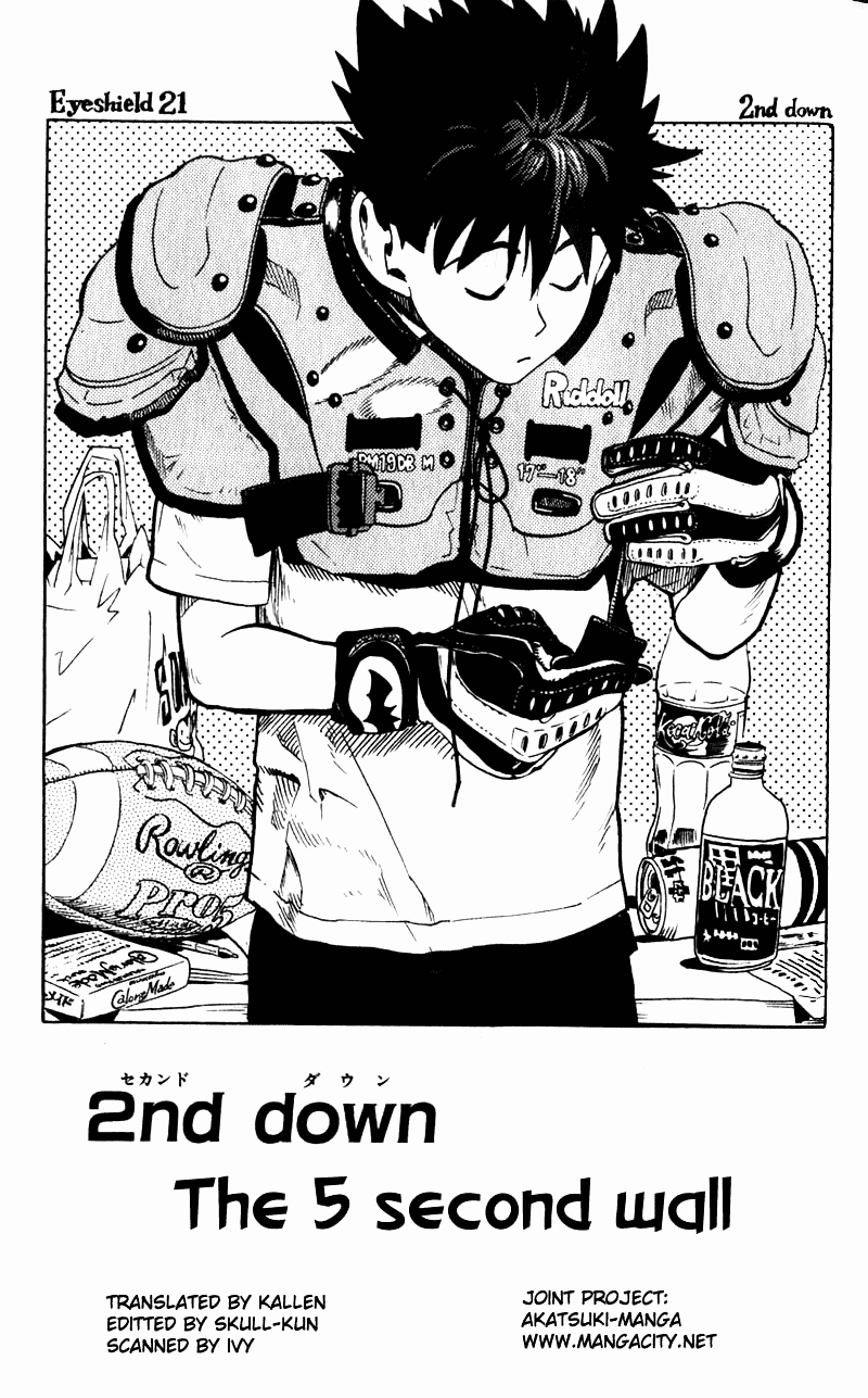 Eyeshield 21 Chapter 2 page 1 - Chapter 2: 5 Seconds Wall