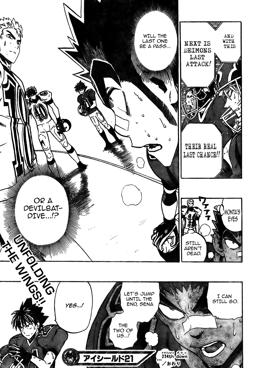 Eyeshield 21 Chapter 234 page 17 - Chapter 234: Match in the Middle of the Fog