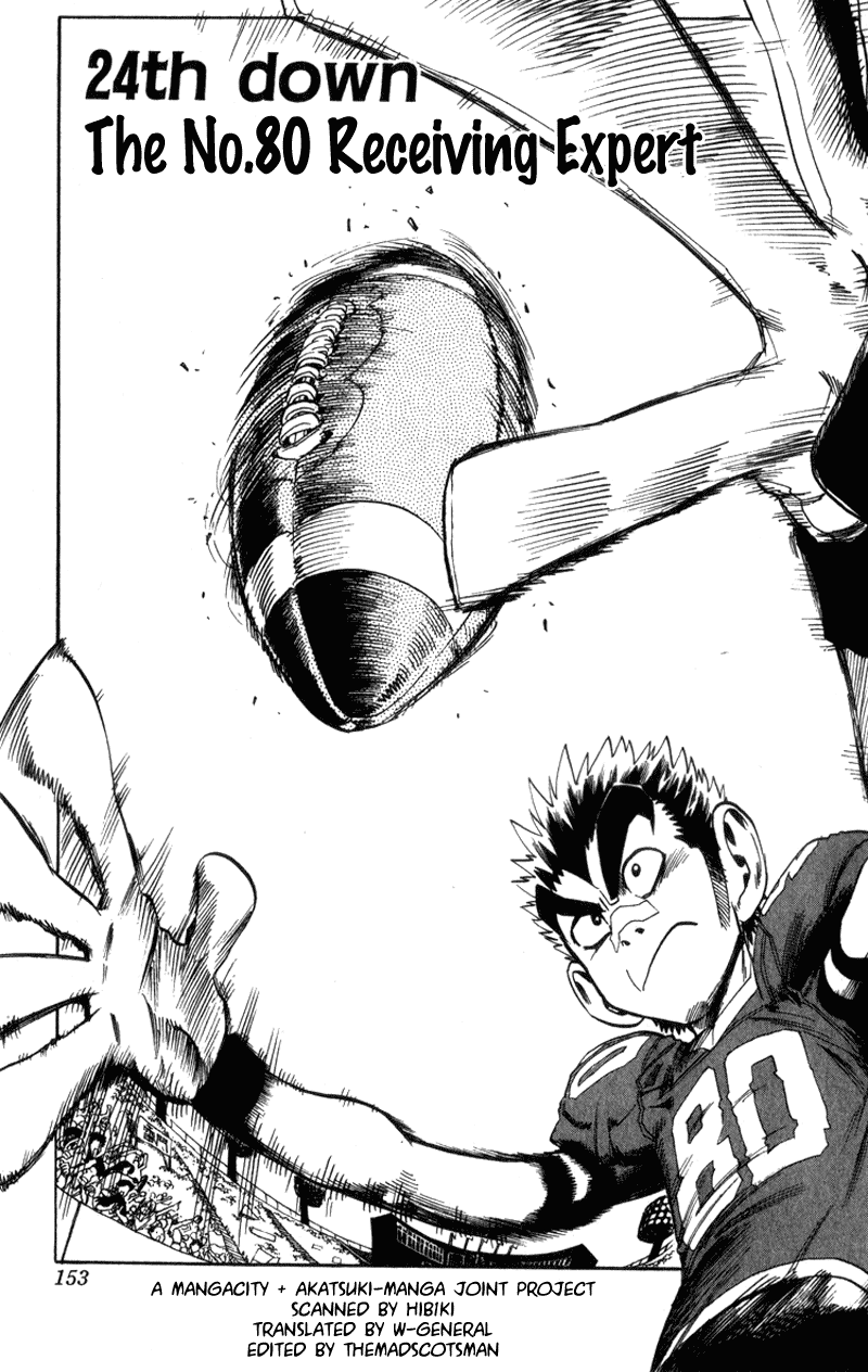 Eyeshield 21 Chapter 24 page 1 - Chapter 24: The No.80 Receiving Expert
