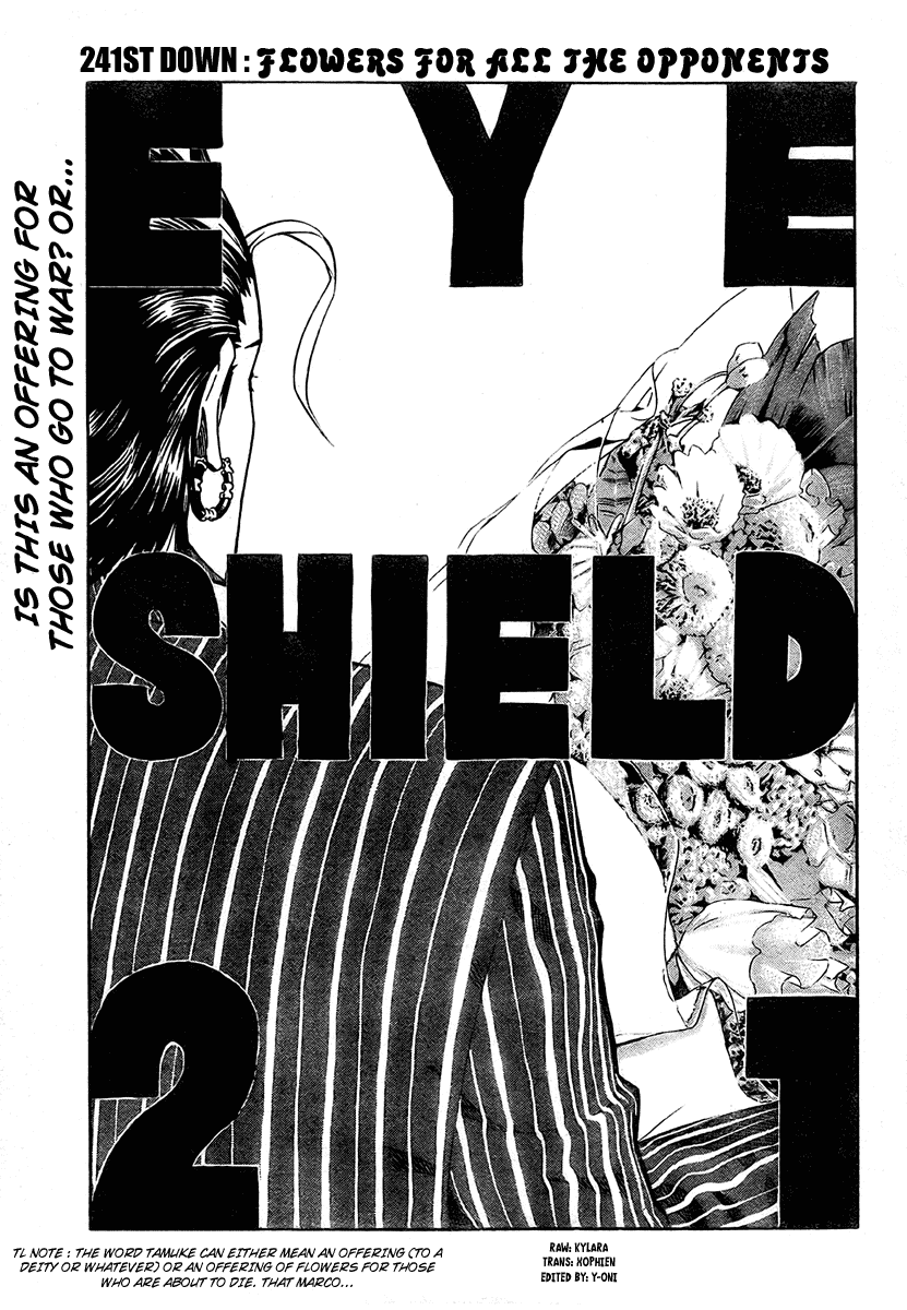 Eyeshield 21 Chapter 241 page 1 - Chapter 241: Flowers for all the Opponents