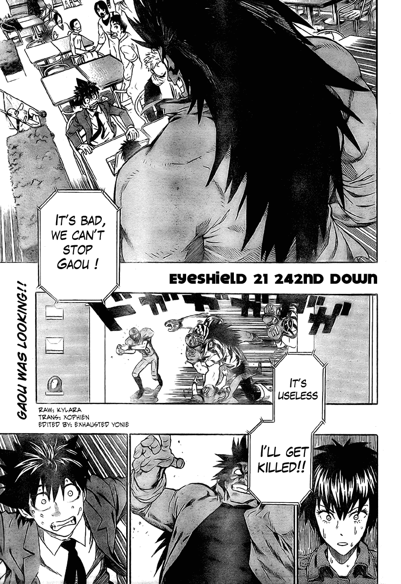 Eyeshield 21 Chapter 242 page 1 - Chapter 242: The Beasts Feedomg on Victory
