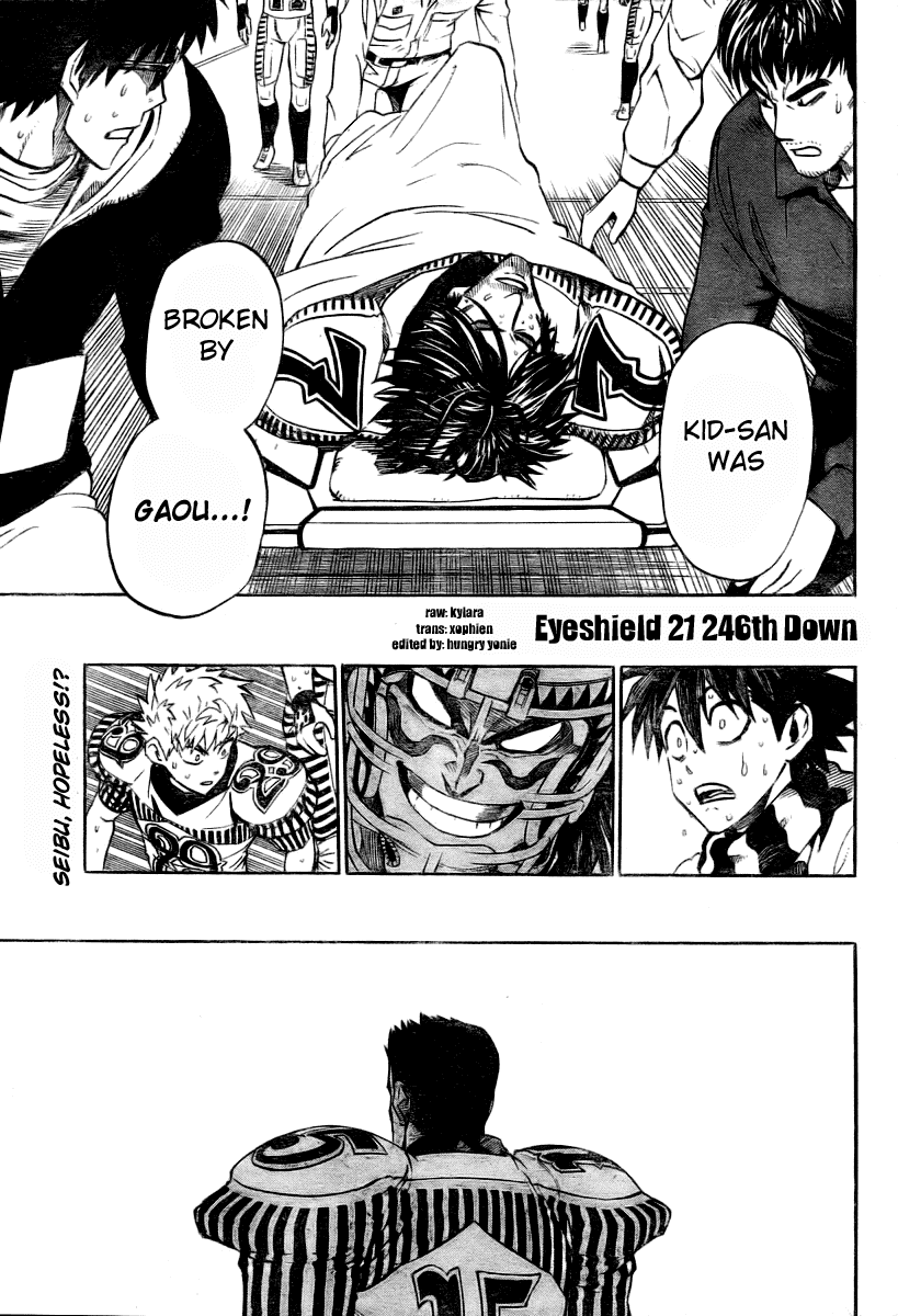 Eyeshield 21 Chapter 246 page 1 - Chapter 246: Honored Name on a Gravestone