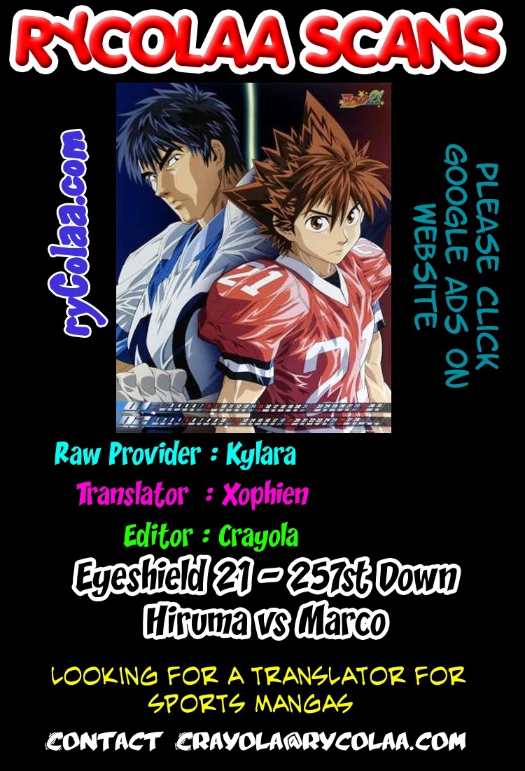 Eyeshield 21 Chapter 257 page 18 - Chapter 257: Hiruma Vs. Marco