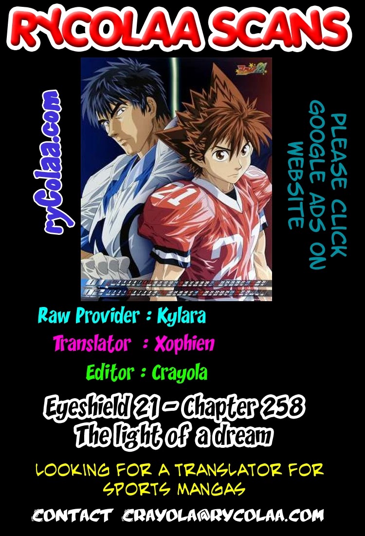 Eyeshield 21 Chapter 258 page 18 - Chapter 258: The Light of a Dream