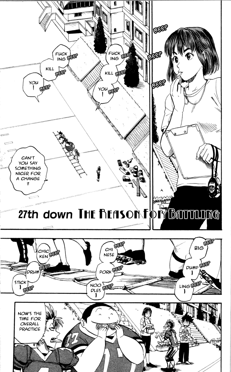 Eyeshield 21 Chapter 27 page 1 - Chapter 27: The Reason for Battling