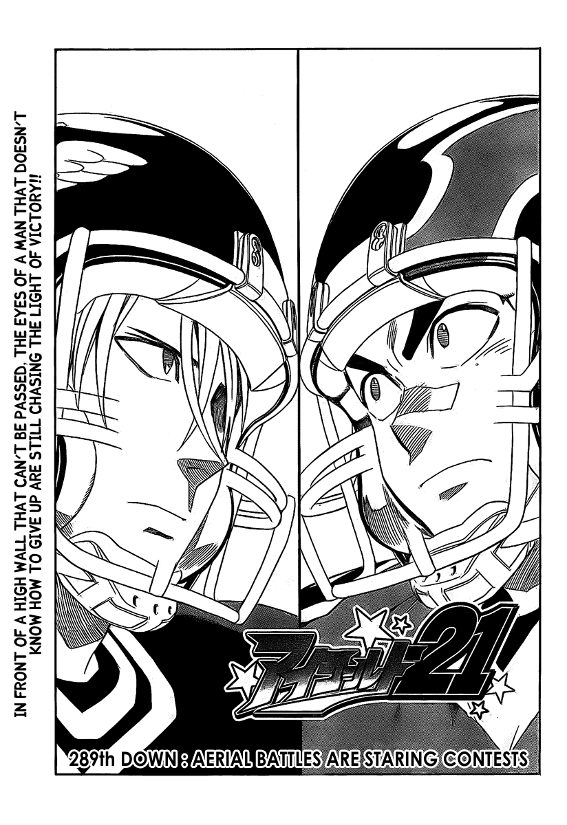 Eyeshield 21 Chapter 289 page 1 - Chapter 289: Aerial Battles are Staring Contests