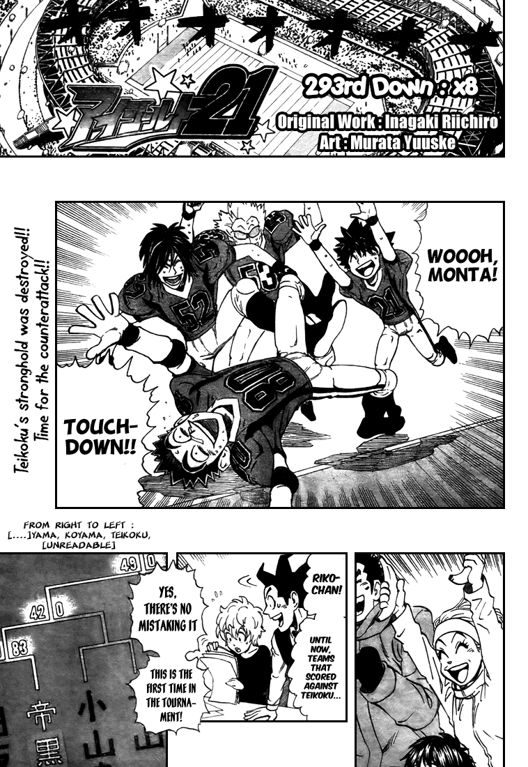 Eyeshield 21 Chapter 293 page 3 - Chapter 293: x8