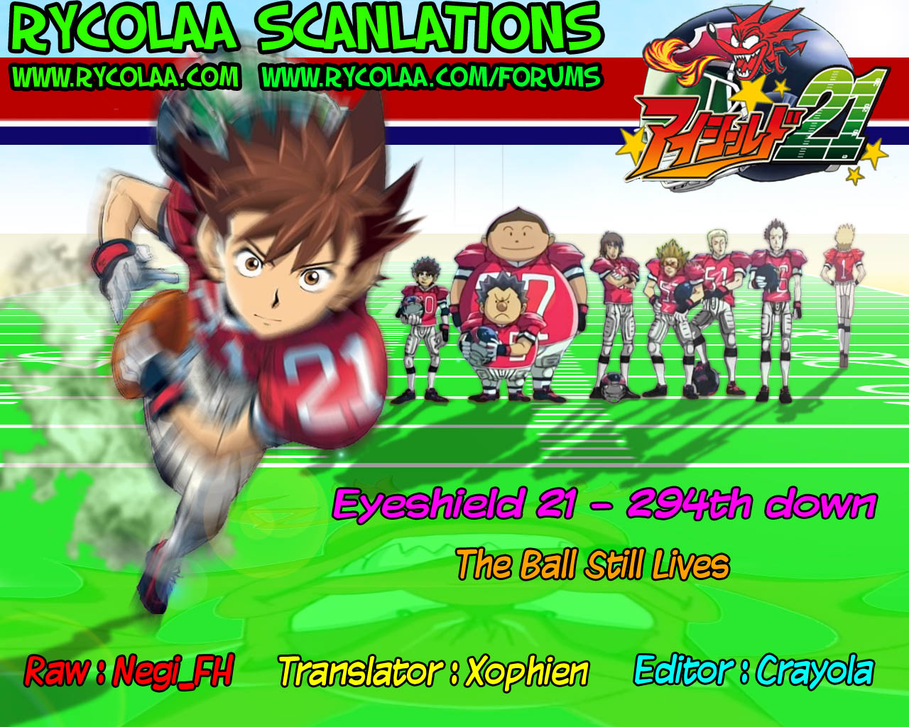Eyeshield 21 Chapter 294 page 1 - Chapter 294: The Ball Still Lives
