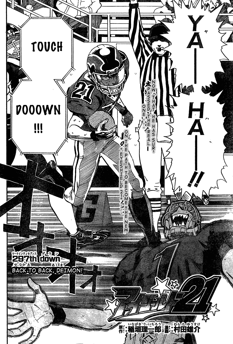 Eyeshield 21 Chapter 297 page 6 - Chapter 297: Back to Back, Deimon