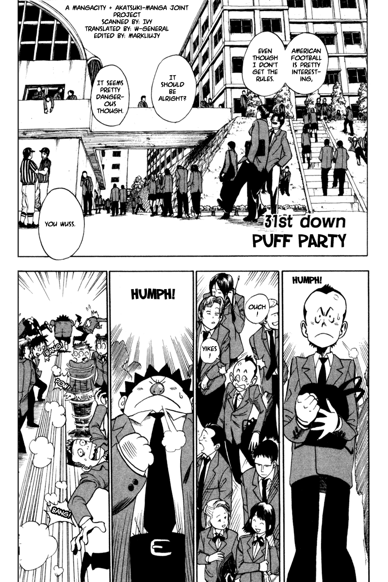 Eyeshield 21 Chapter 31 page 1 - Chapter 31: Puff Party