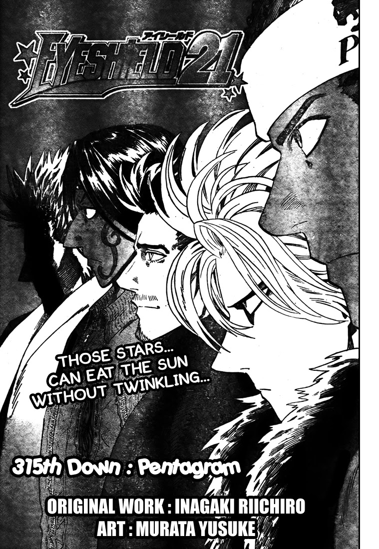 Eyeshield 21 Chapter 315 page 1 - Chapter 315: Pentagram
