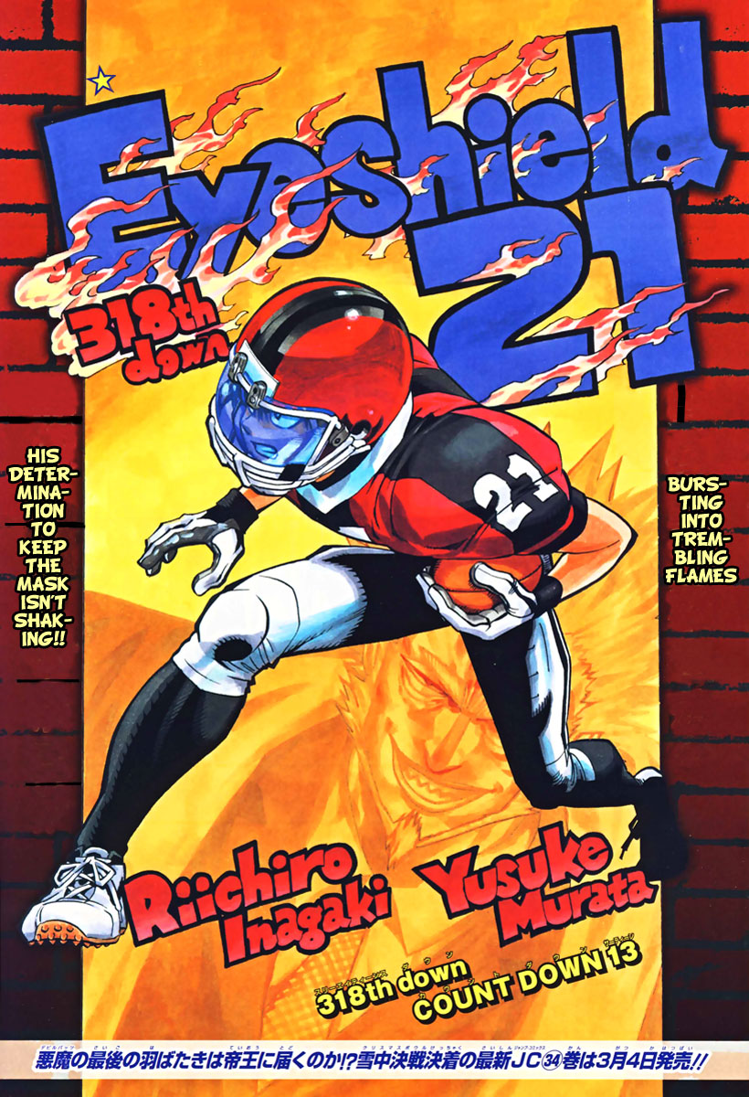 Eyeshield 21 Chapter 318 page 1 - Chapter 318: Countdown 13