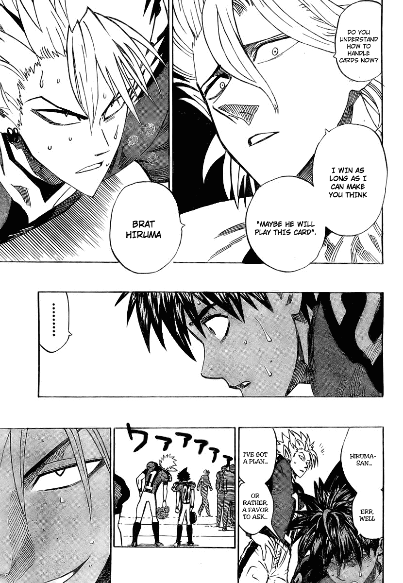 Eyeshield 21 Chapter 326 page 10 - Chapter 326: Lecture on How to Handle Cards by Hiruma Youichi and Cliffford D. Lewis