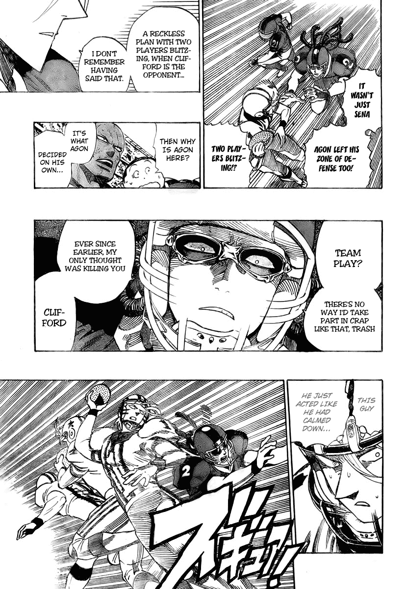 Eyeshield 21 Chapter 326 page 14 - Chapter 326: Lecture on How to Handle Cards by Hiruma Youichi and Cliffford D. Lewis