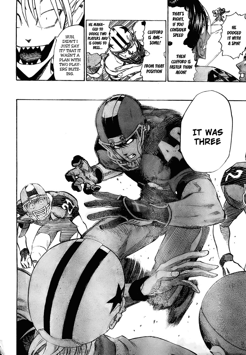 Eyeshield 21 Chapter 326 page 15 - Chapter 326: Lecture on How to Handle Cards by Hiruma Youichi and Cliffford D. Lewis