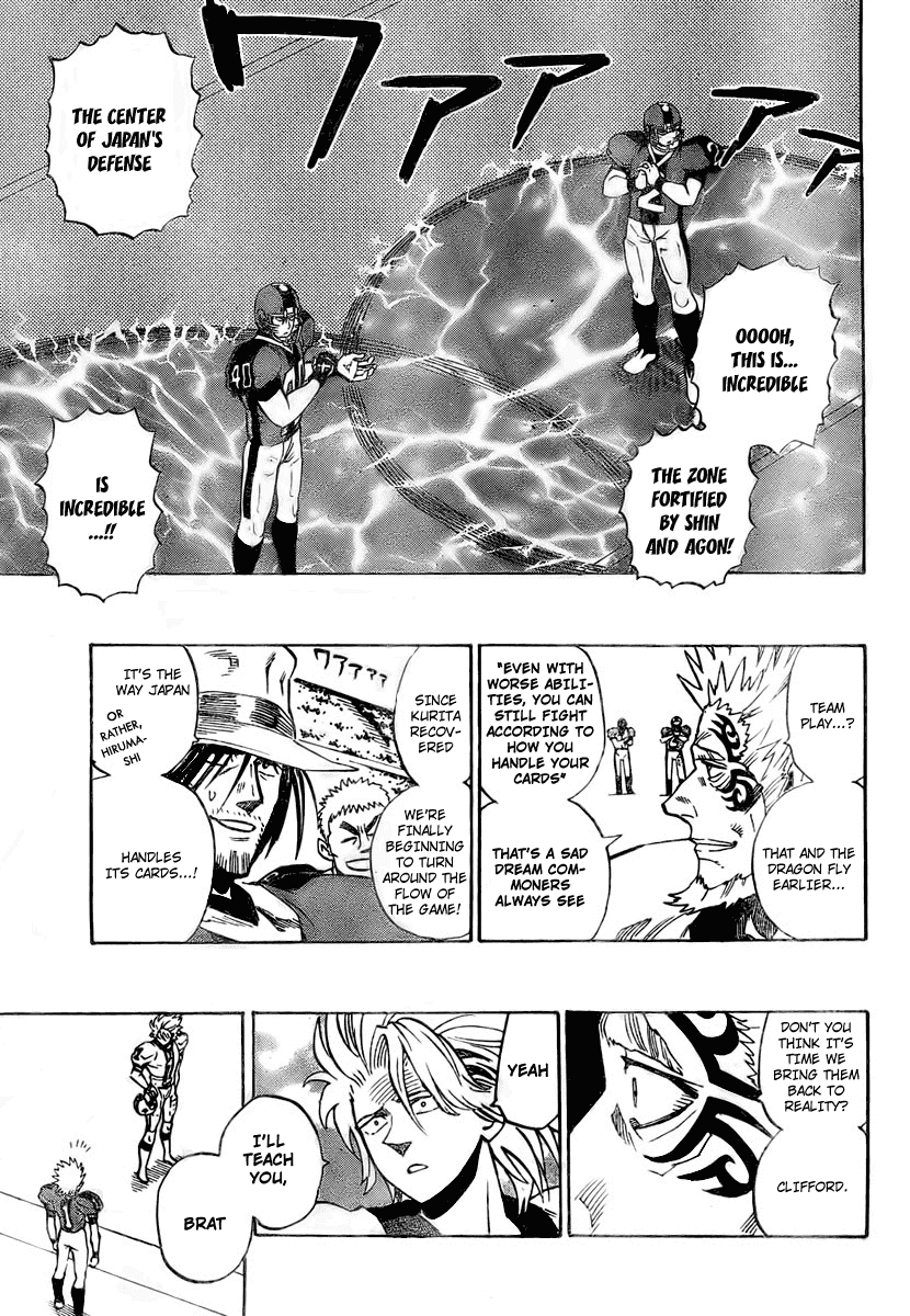 Eyeshield 21 Chapter 326 page 3 - Chapter 326: Lecture on How to Handle Cards by Hiruma Youichi and Cliffford D. Lewis