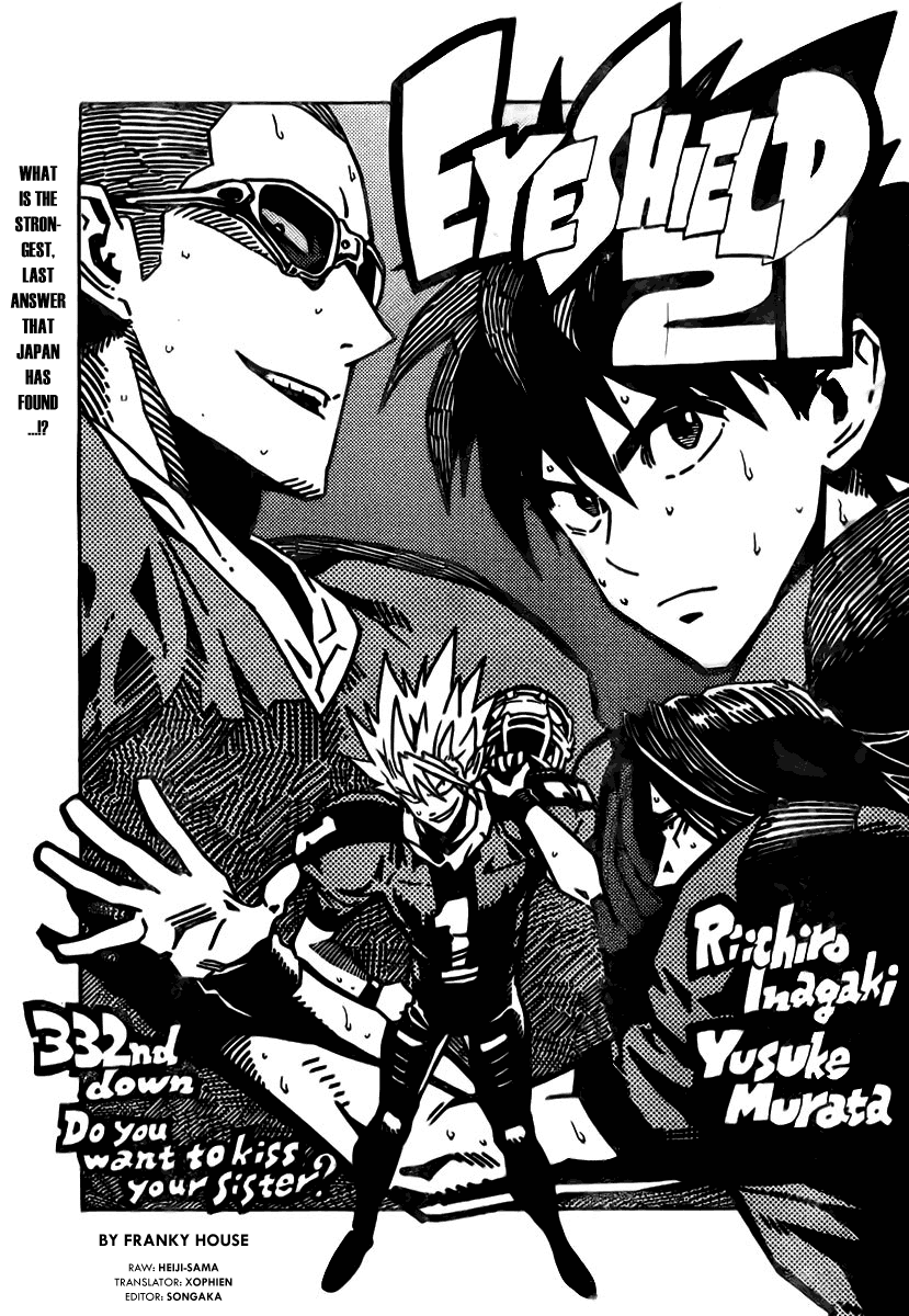 Eyeshield 21 Chapter 332 page 1 - Chapter 332: Do you want to kiss Your Sister