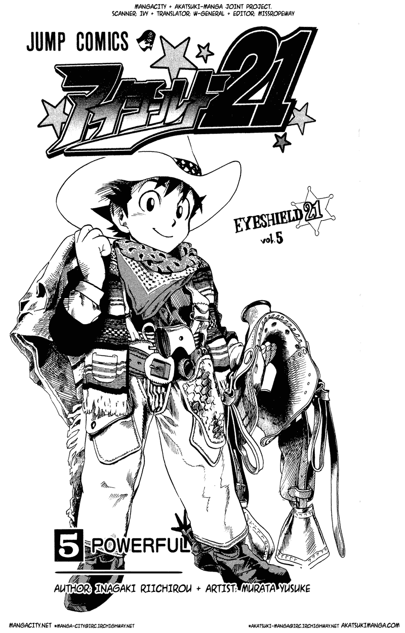 Eyeshield 21 Chapter 35 page 1 - Chapter 35: Knights Vs. Gunmen