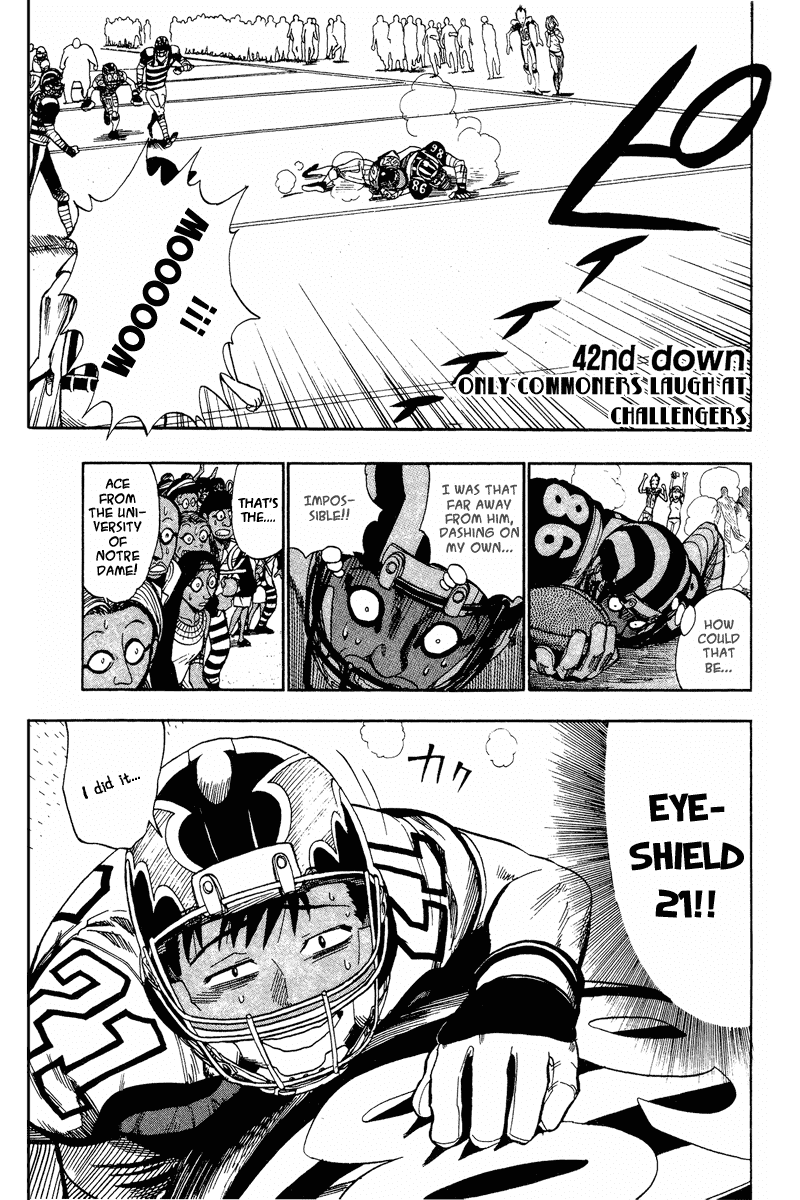 Eyeshield 21 Chapter 42 page 1 - Chapter 42: Only Commoners Laugh at Challengers