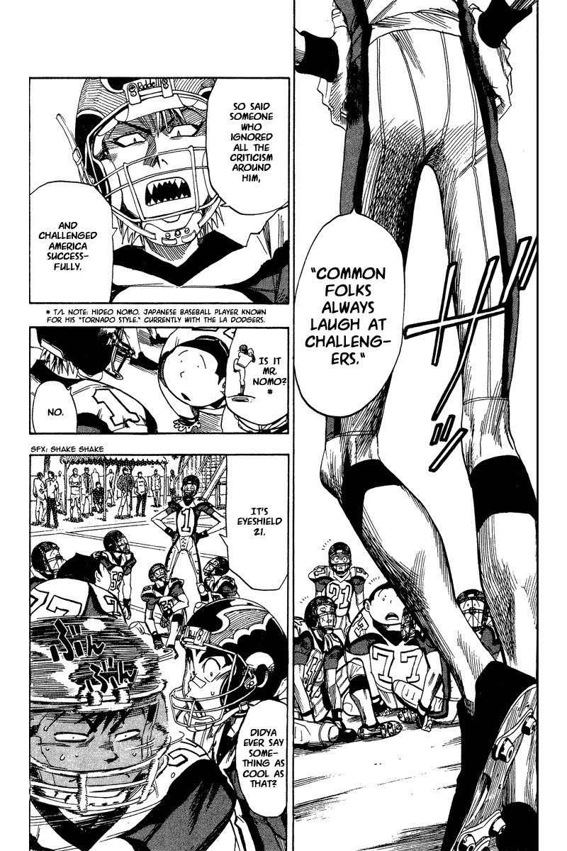 Eyeshield 21 Chapter 42 page 9 - Chapter 42: Only Commoners Laugh at Challengers