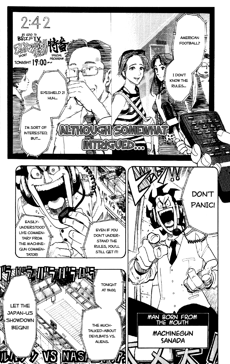 Eyeshield 21 Chapter 61 page 1 - Chapter 61: Japan-US Showdown