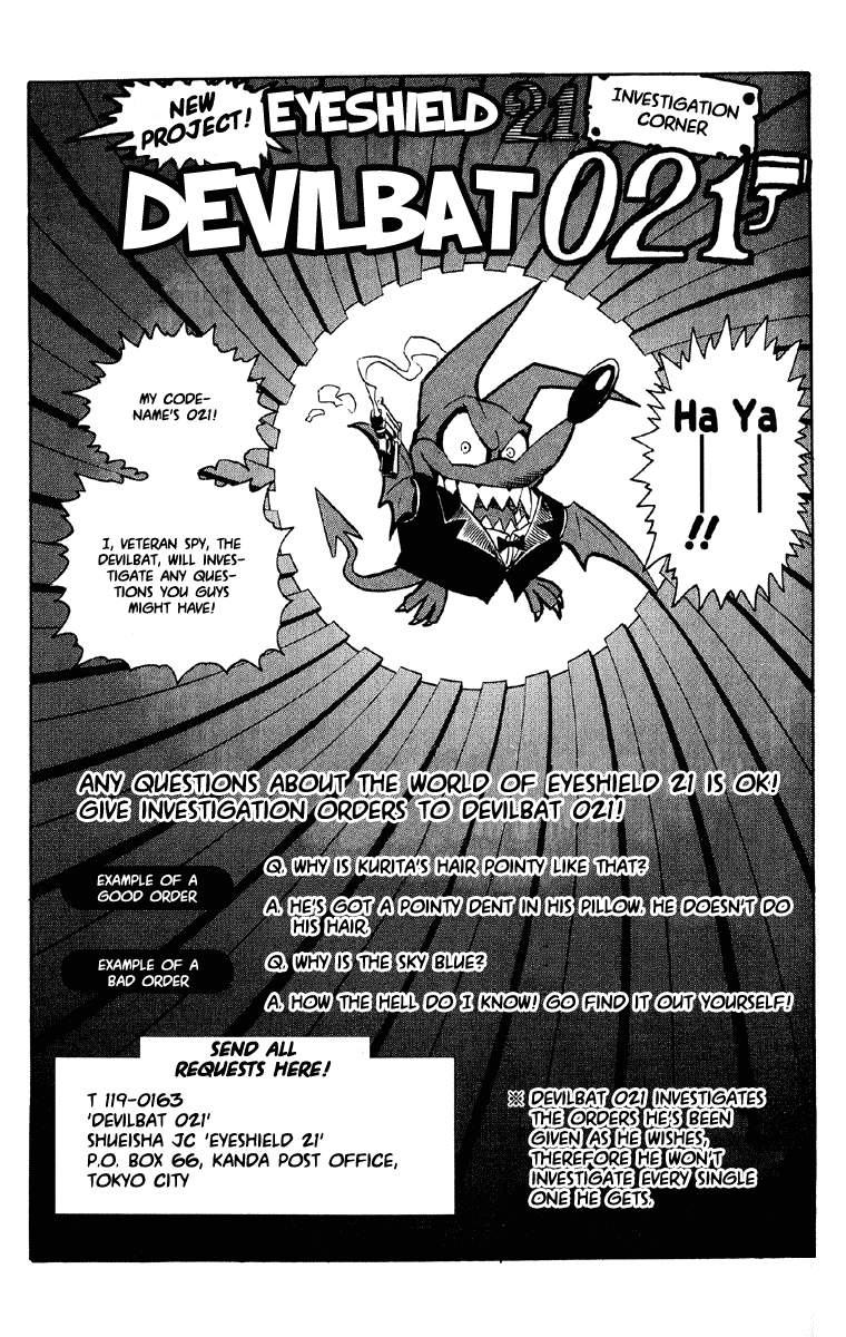 Eyeshield 21 Chapter 61 page 18 - Chapter 61: Japan-US Showdown