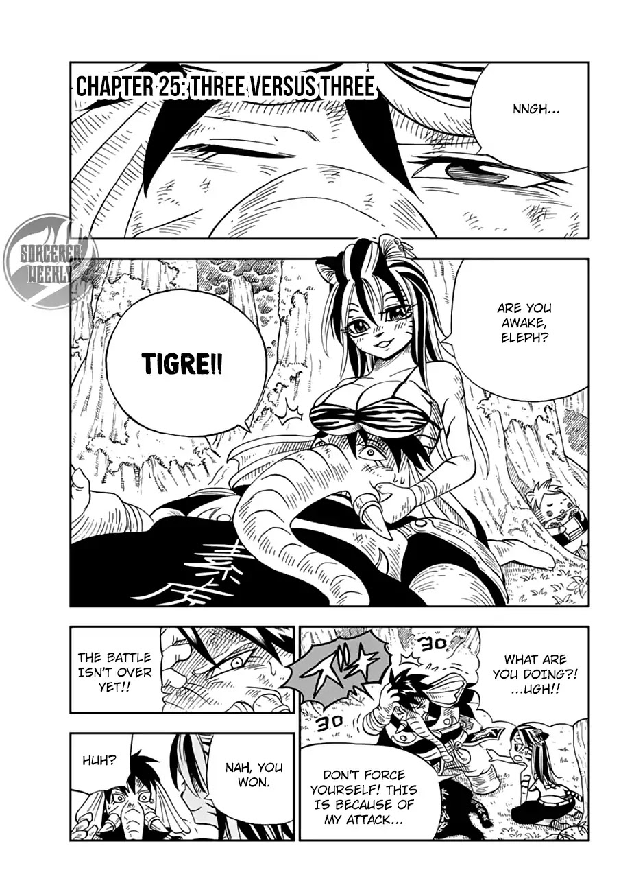 Fairy Tail: Happy's Great Adventure Chapter 25 page 1 - Chapter 25: Three Versus Three