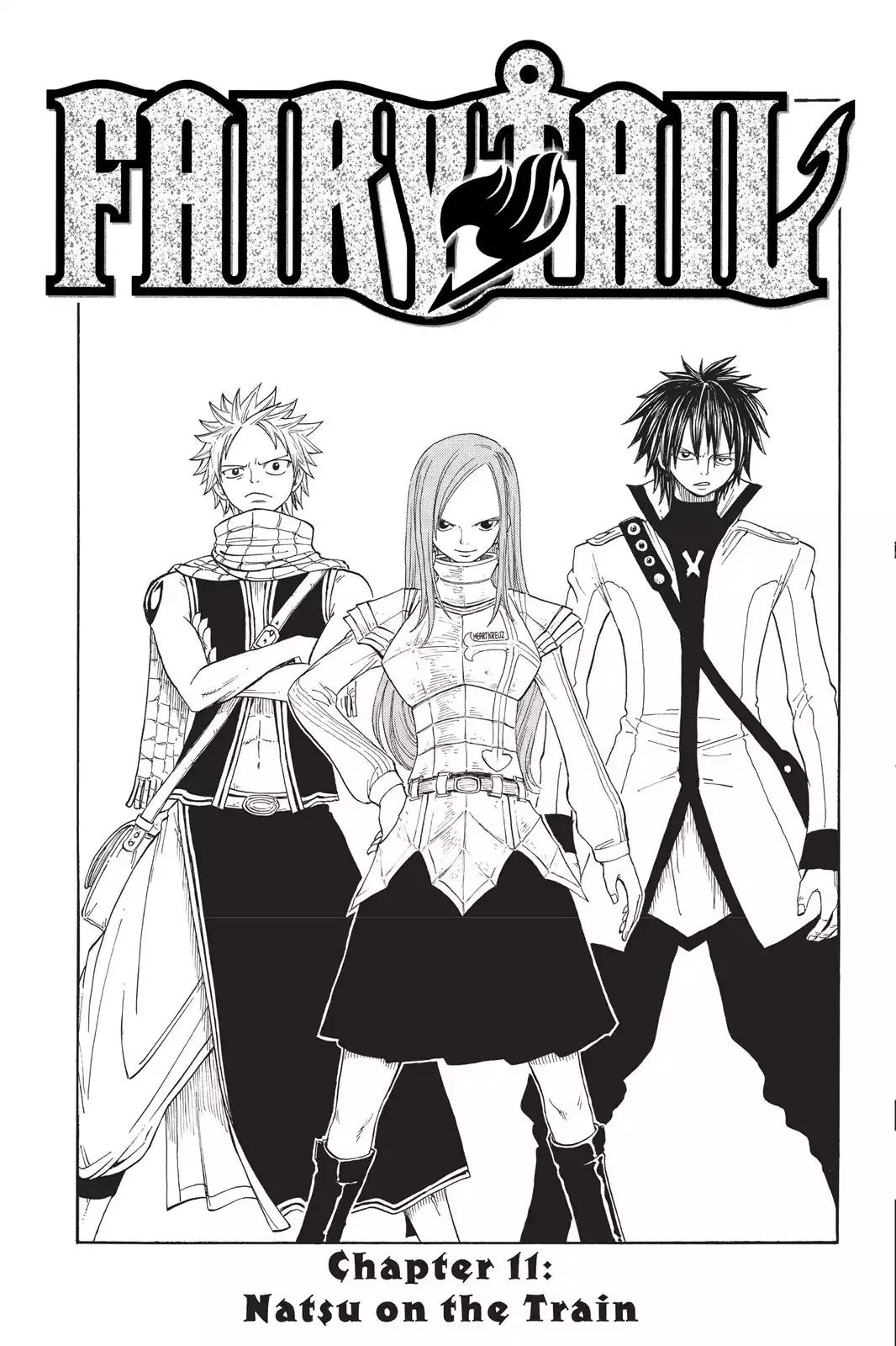 Fairy Tail Chapter 11 page 1 - Chapter 11: Natsu On The Train