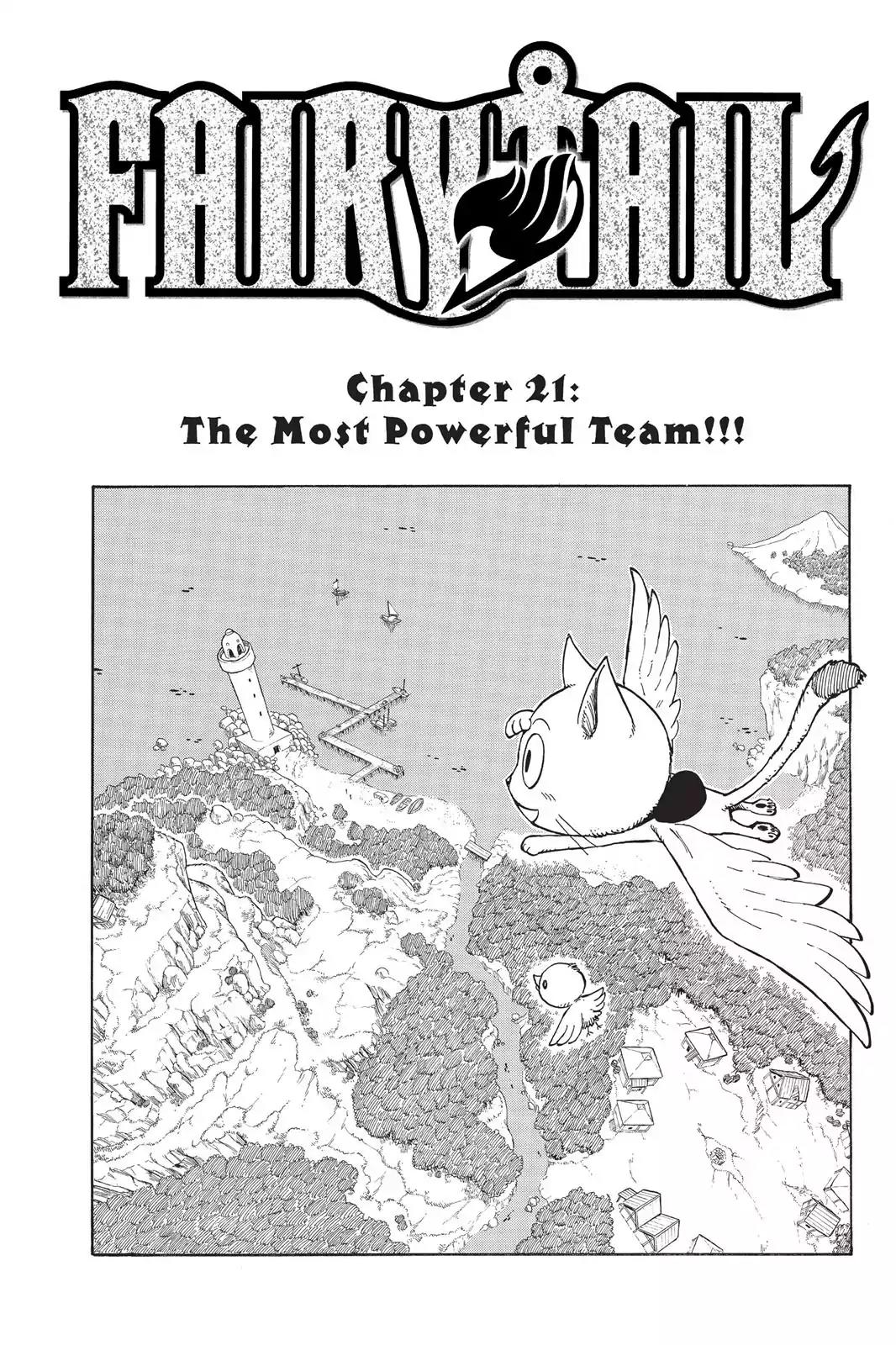 Fairy Tail Chapter 21 page 1 - Chapter 21: The Most Powerful Team!!!
