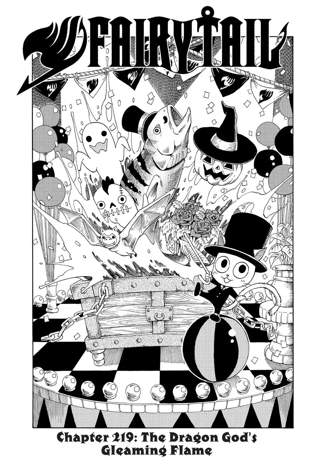 Fairy Tail Chapter 219 page 1 - Chapter 219: The Dragon God's Gleaming Flame