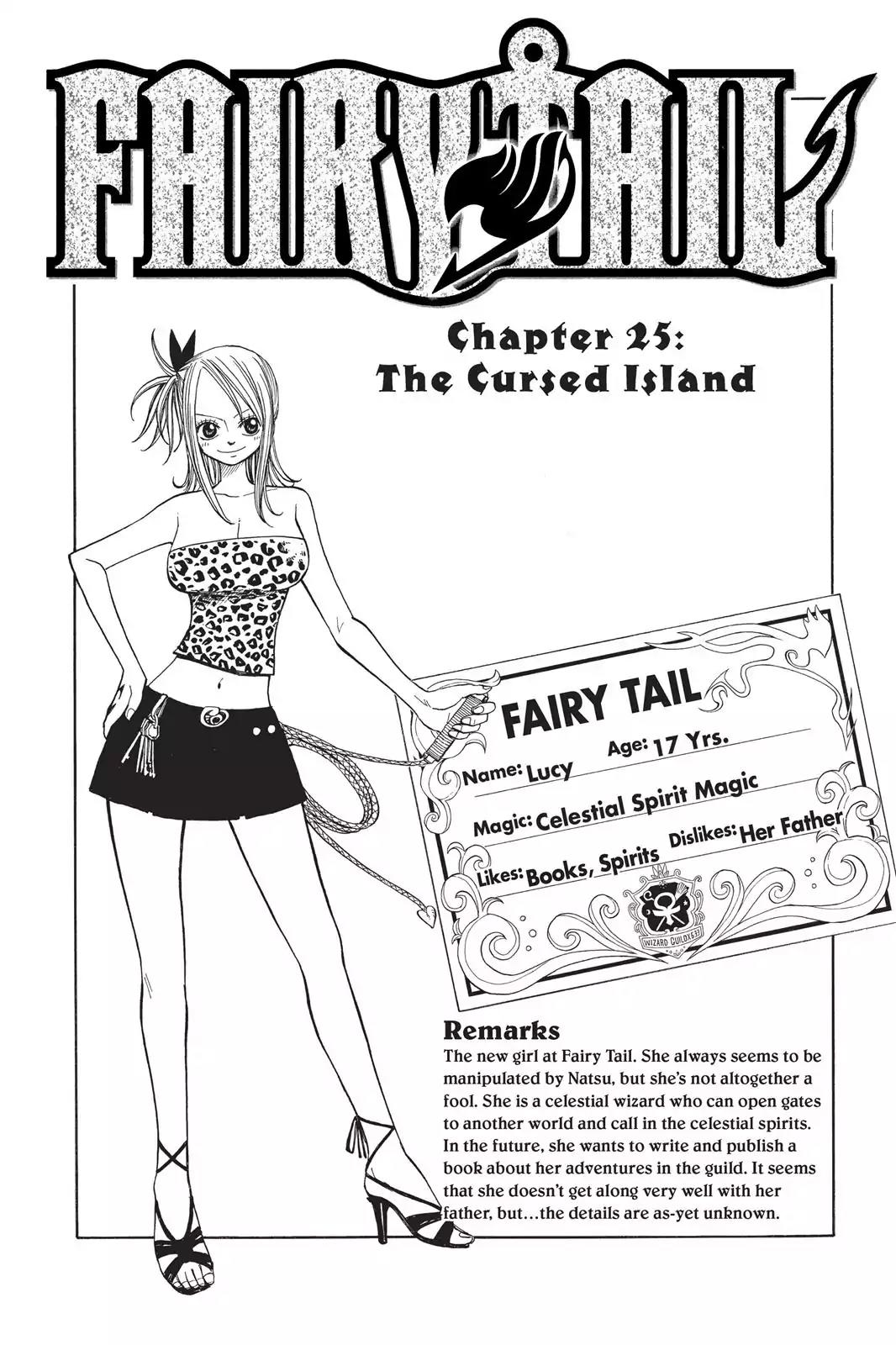 Fairy Tail Chapter 25 page 1 - Chapter 25: The Cursed Island