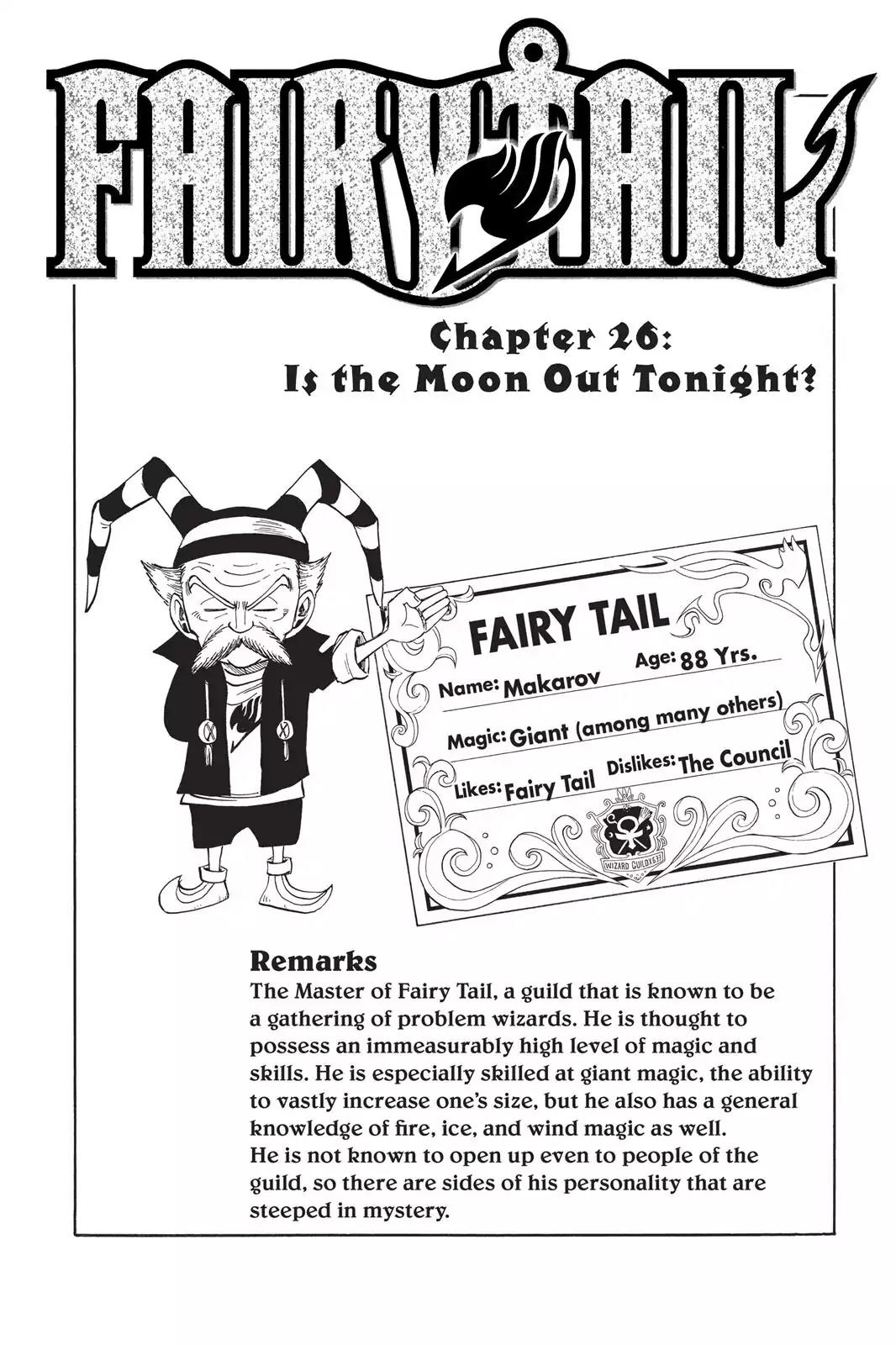 Fairy Tail Chapter 26 page 1 - Chapter 26: Is The Moon Out Tonight?