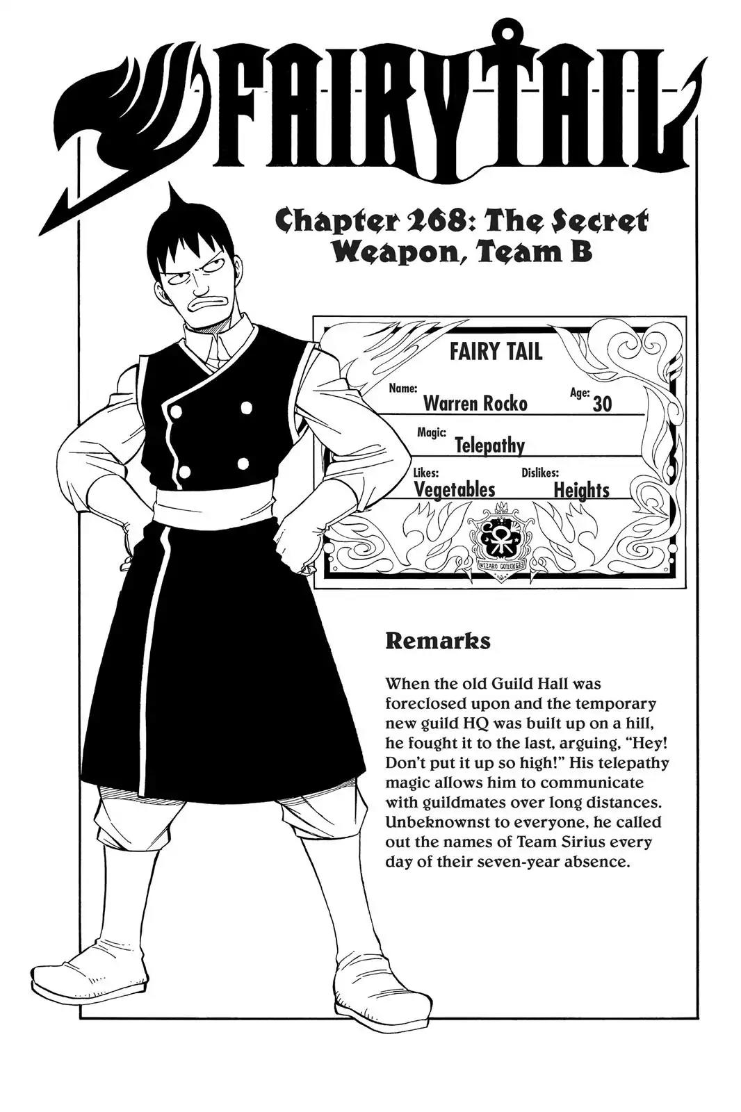 Fairy Tail Chapter 268 page 1 - Chapter 268: The Secret Weapon, Team B
