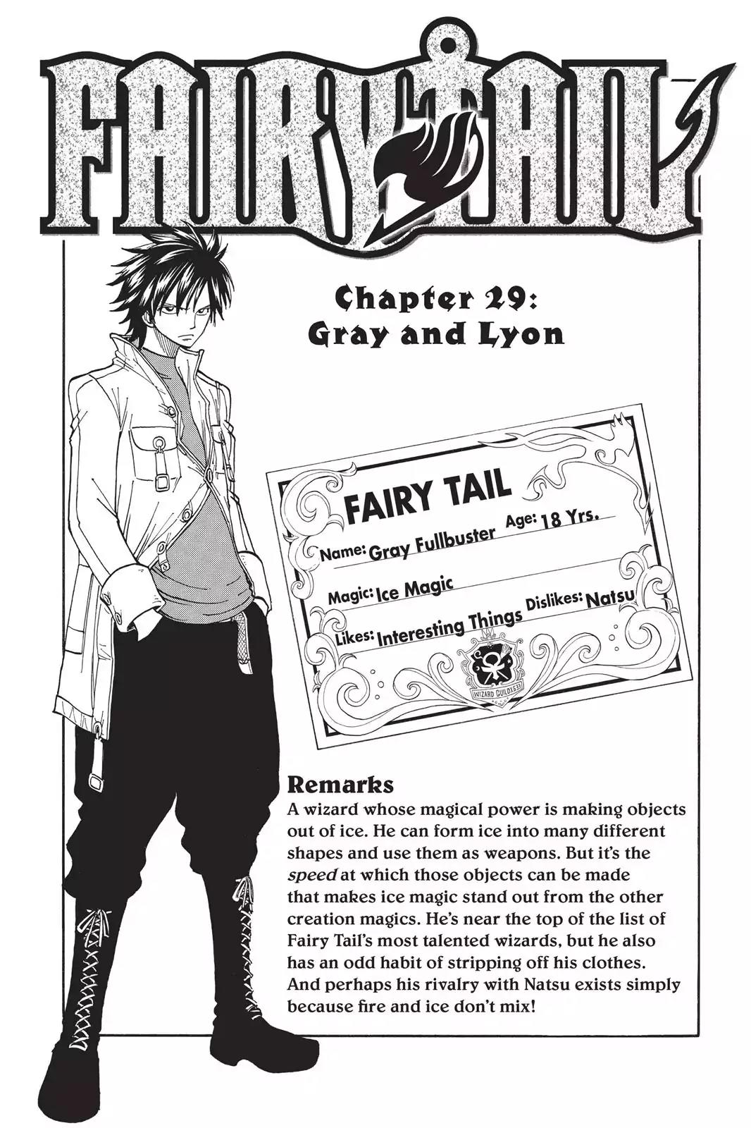 Fairy Tail Chapter 29 page 1 - Chapter 29: Gray And Lyon