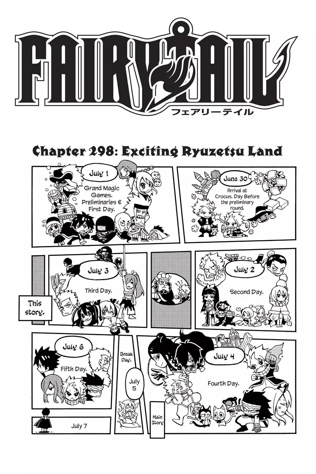 Fairy Tail Chapter 298 page 1 - Chapter 298: Exciting Ryuzetsu Land