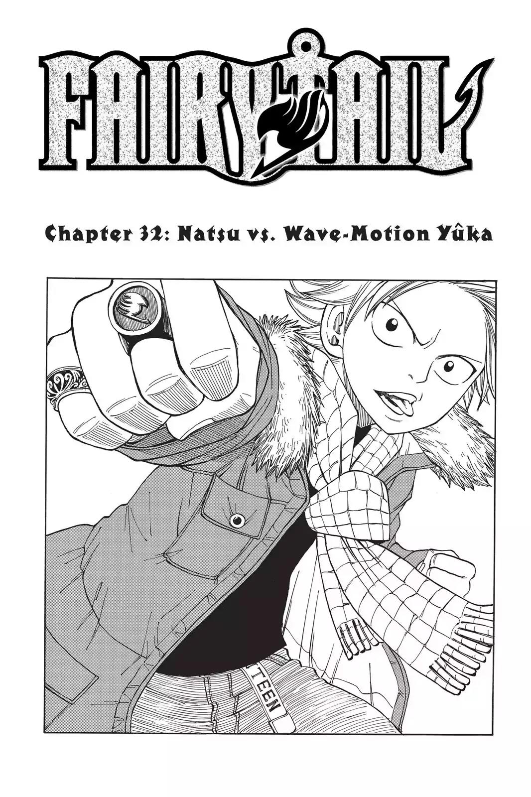 Fairy Tail Chapter 32 page 1 - Chapter 32: Natsu vs. Wave-Motion Yuka