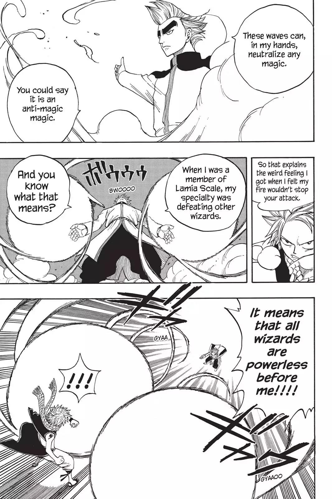 Fairy Tail Chapter 32 page 15 - Chapter 32: Natsu vs. Wave-Motion Yuka