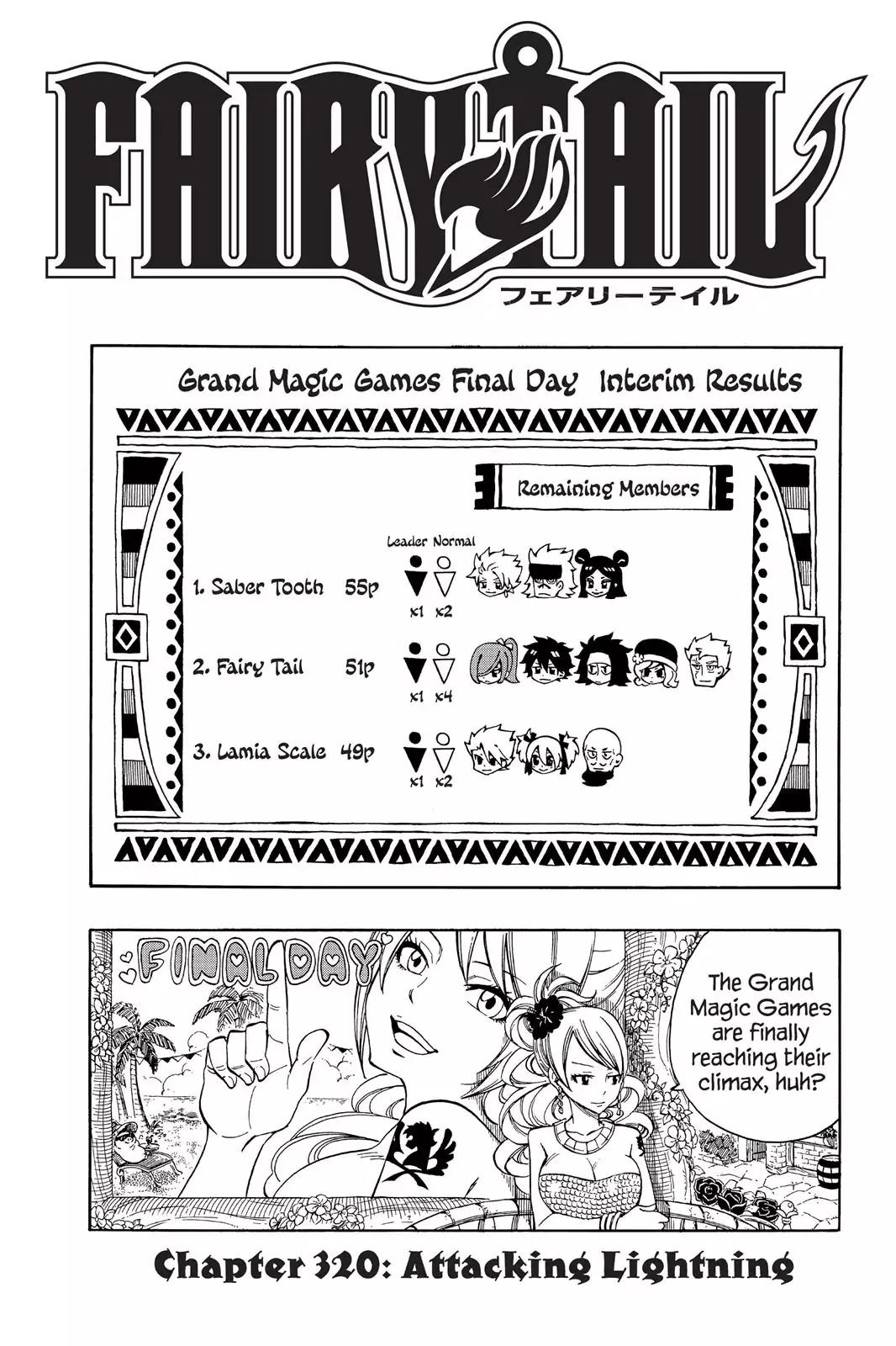 Fairy Tail Chapter 320 page 1 - Chapter 320: Attacking Lightning