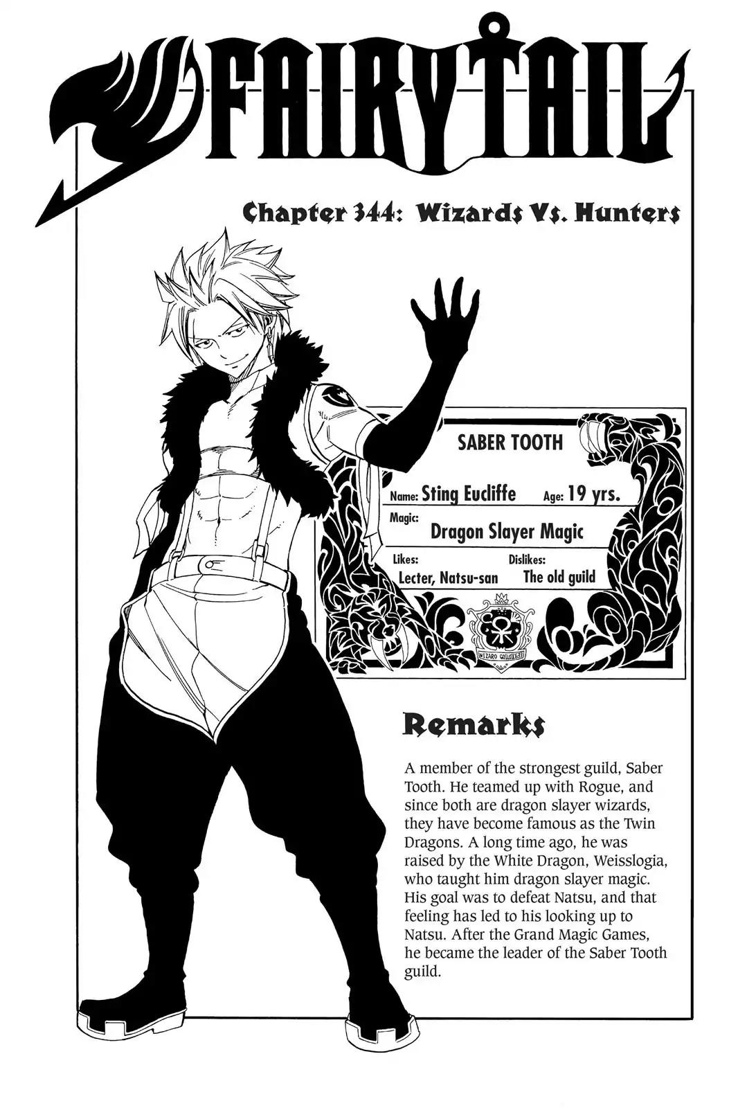 Fairy Tail Chapter 344 page 1 - Chapter 344: Wizards Vs. Hunters
