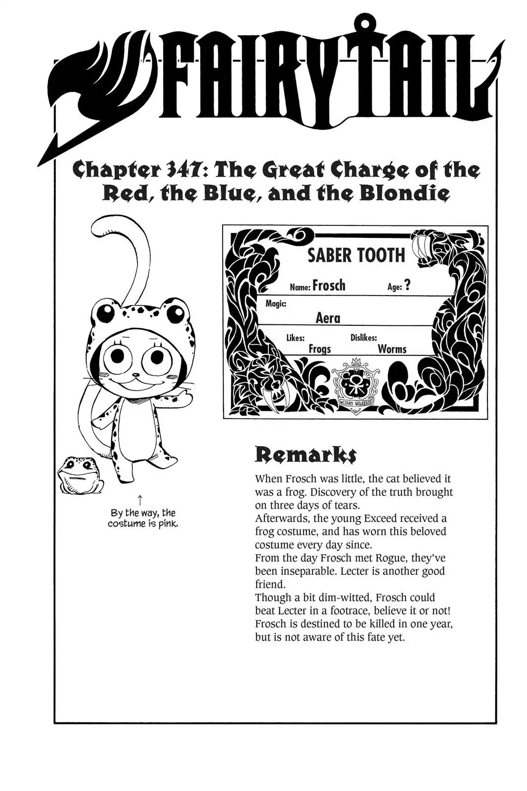 Fairy Tail Chapter 347 page 1 - Chapter 347: The Great Charge of The Red, The Blue, and the Blondie