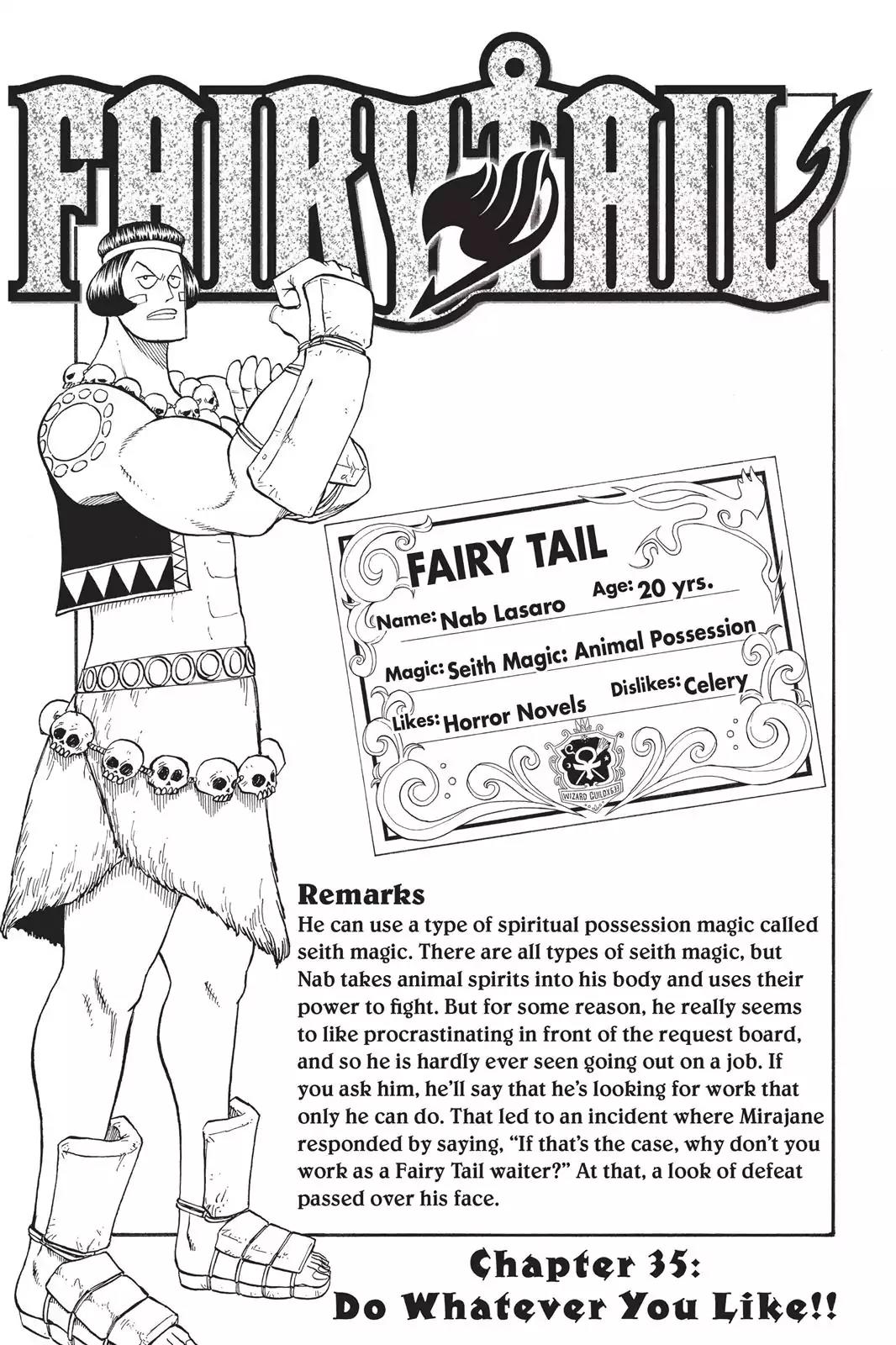 Fairy Tail Chapter 35 page 1 - Chapter 35: Do Whatever You Like!!
