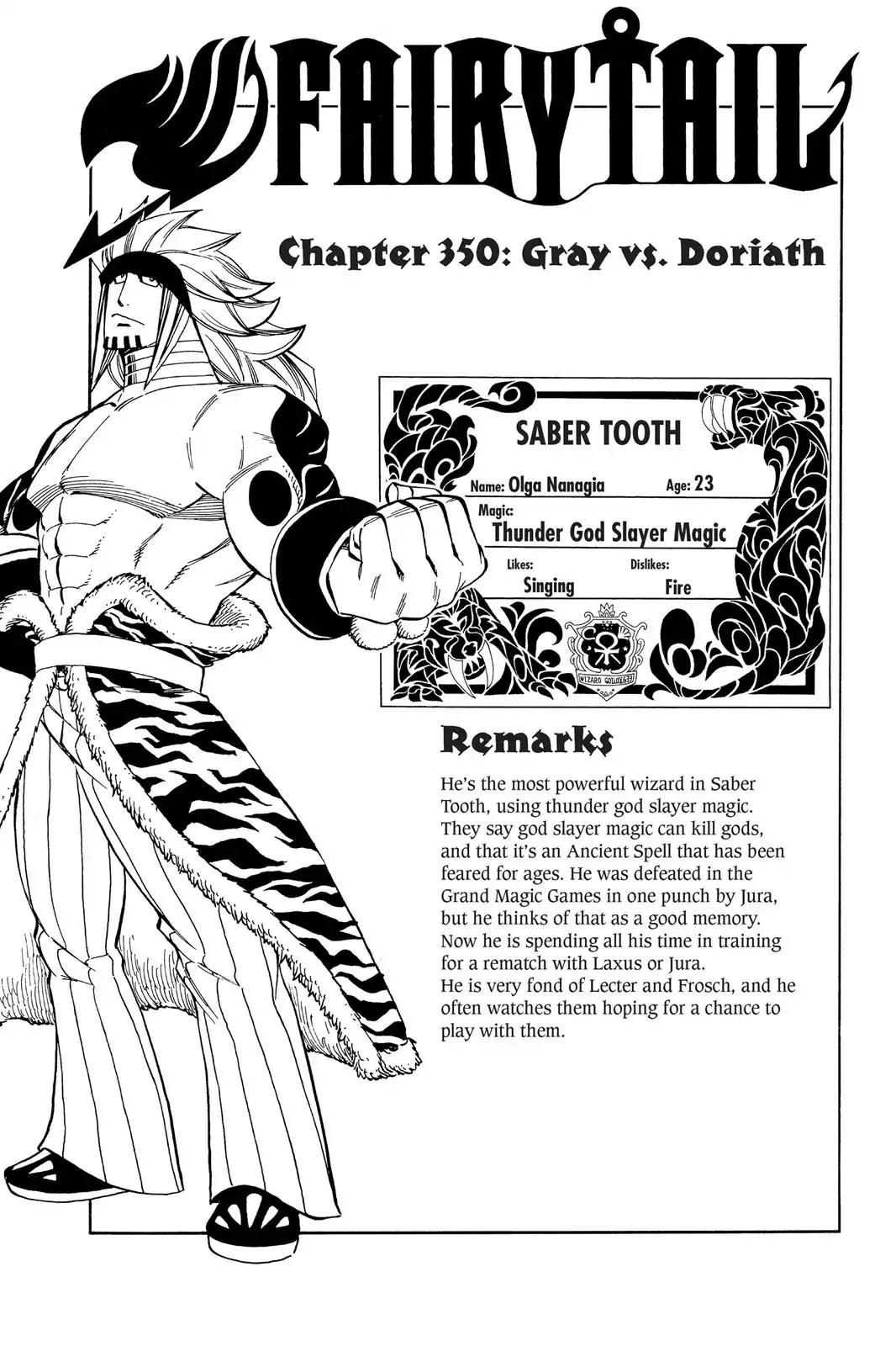 Fairy Tail Chapter 350 page 1 - Chapter 350: Gray Vs Doriath