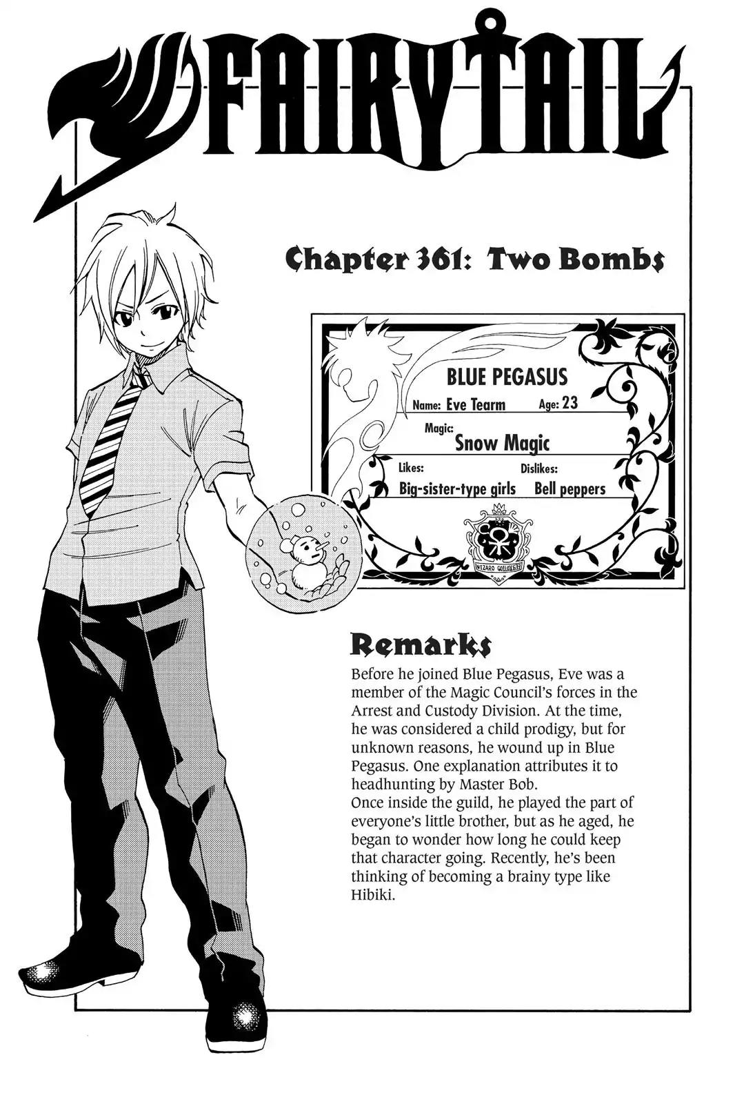 Fairy Tail Chapter 361 page 1 - Chapter 361: Two Bombs