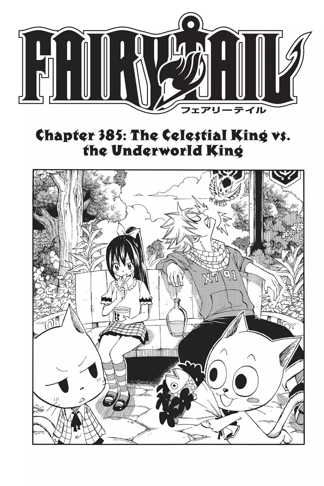 Fairy Tail Chapter 385 page 1 - Chapter 385: The Celestial Kings Vs. The Underworld King