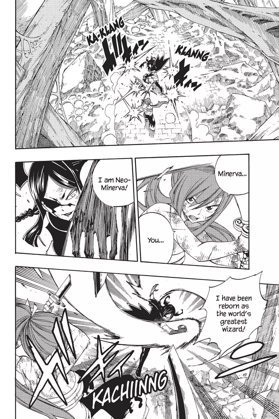 Fairy Tail Chapter 388 page 4 - Chapter 388: Erza VS Minerva