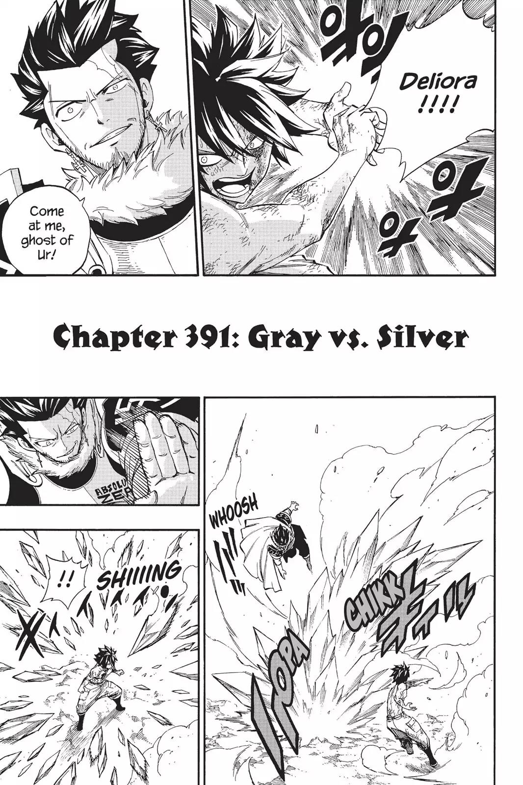 Fairy Tail Chapter 391 page 1 - Chapter 391: Gray Vs. Silver