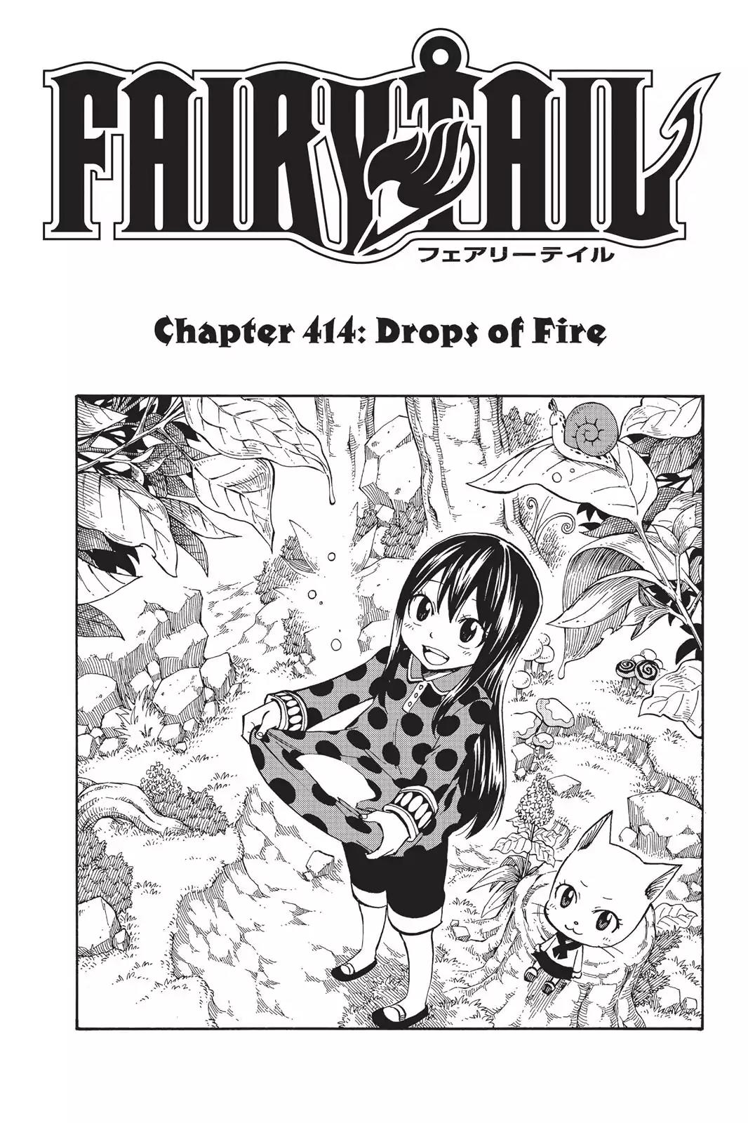 Fairy Tail Chapter 414 page 1 - Chapter 414: Drops of Fire