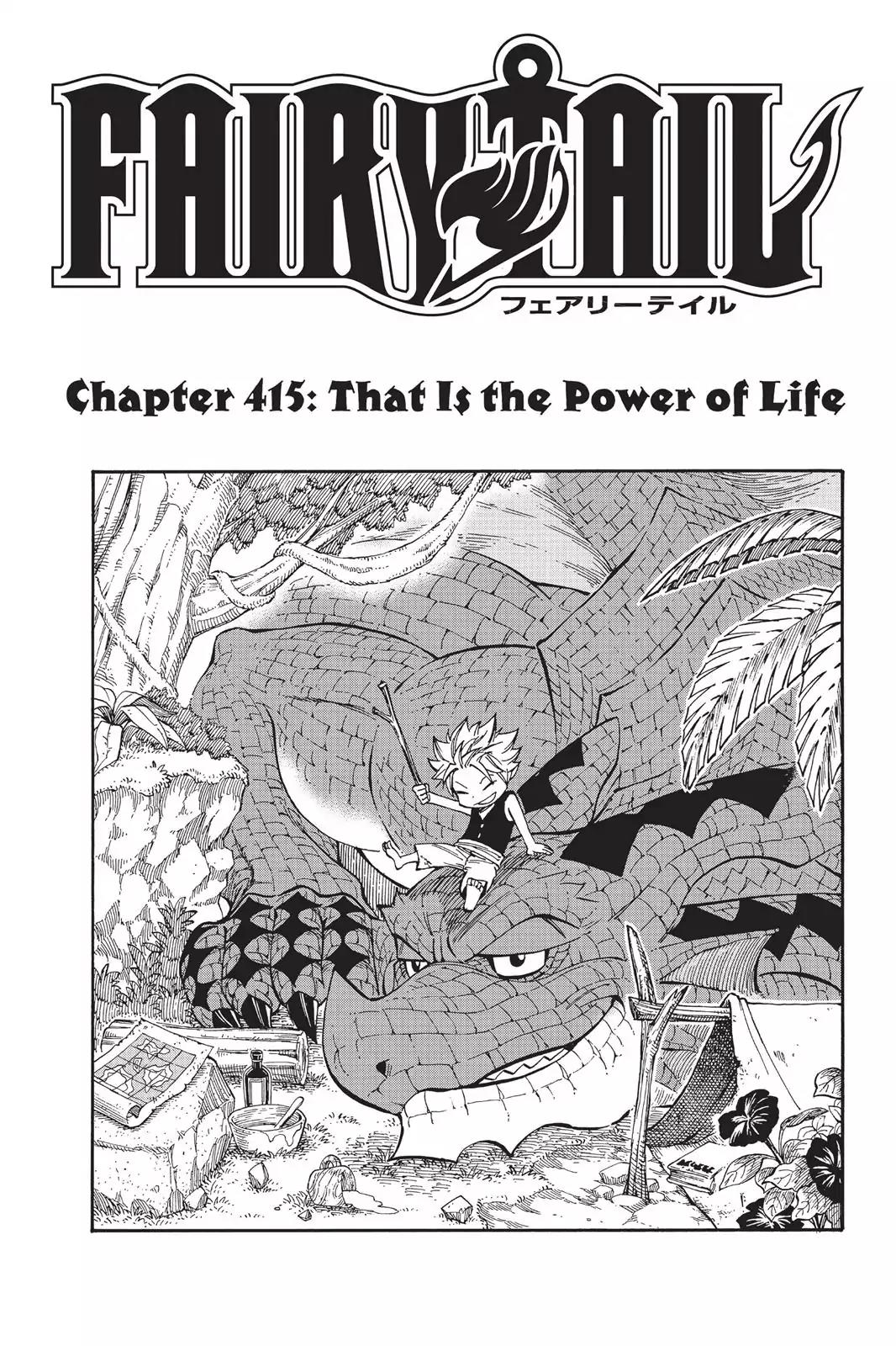 Fairy Tail Chapter 415 page 1 - Chapter 415: That Is The Power of Life